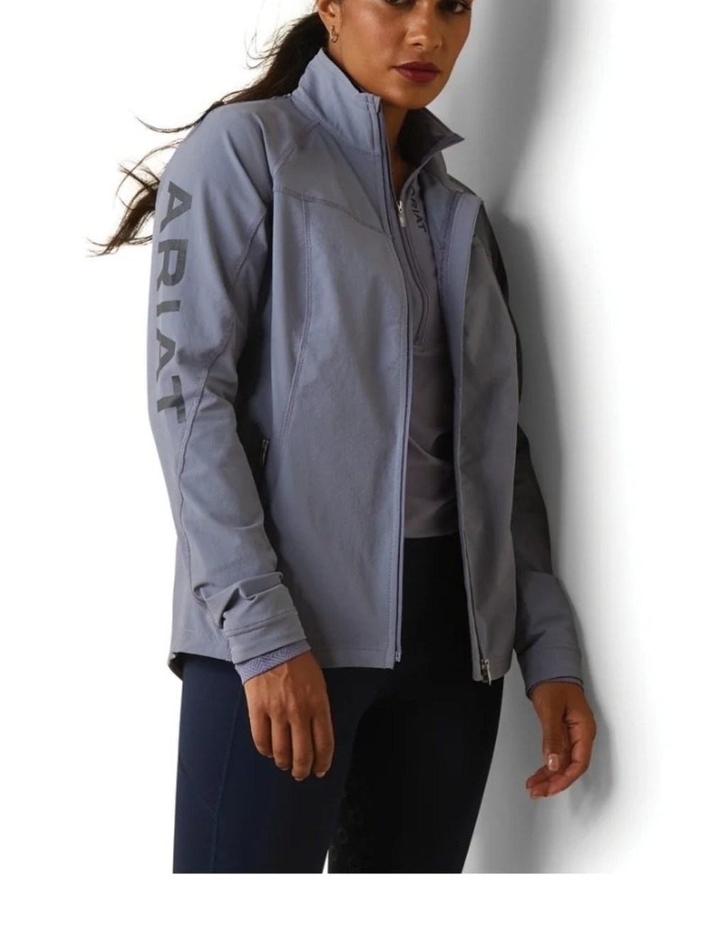 Ariat Ladies Agile Softshell Dusky Granite Jacket Western Cowgirl Soze Small